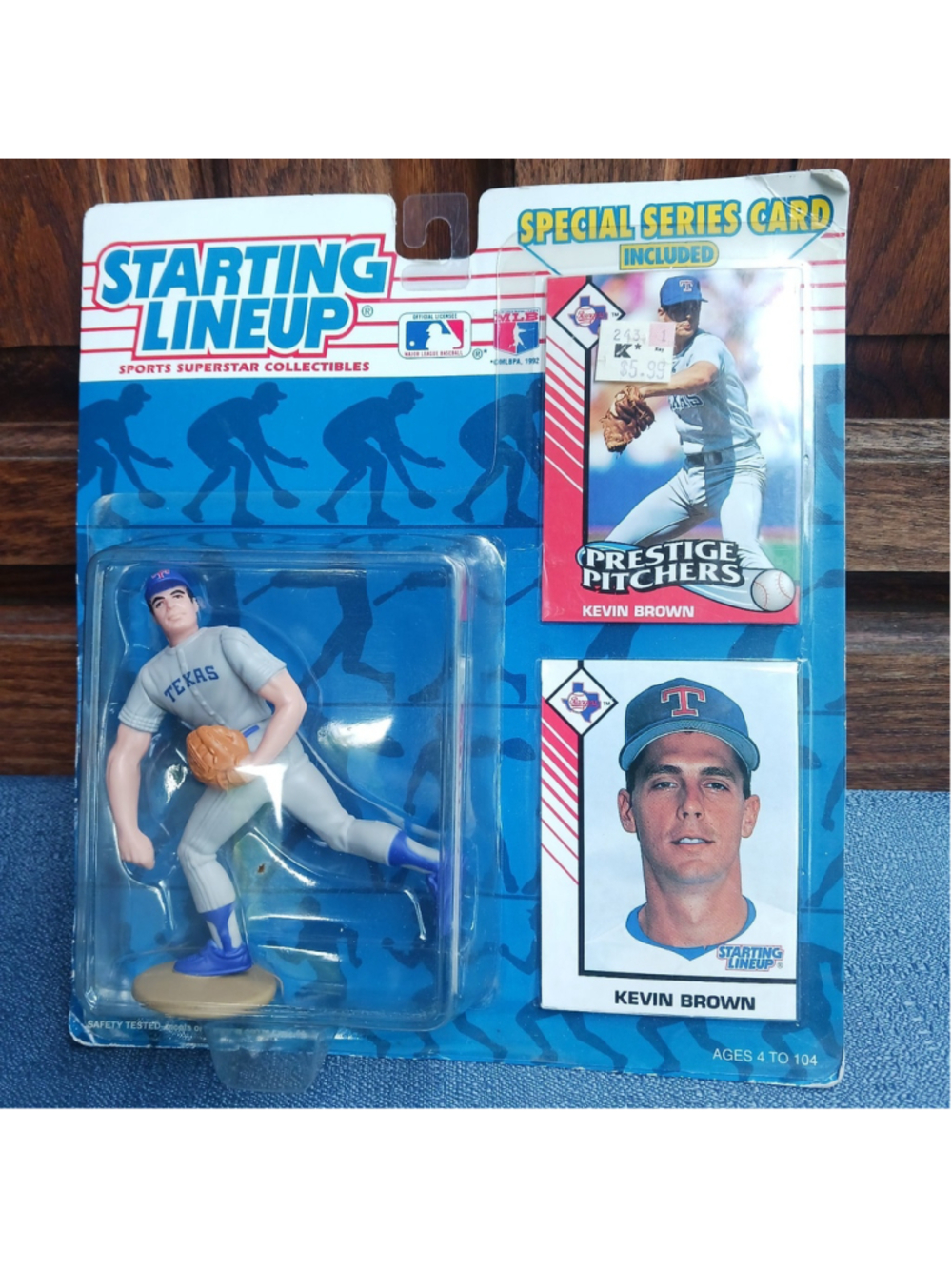 Kevin Brown Action Figure Texas Rangers 1993 Kenner Starting Lineup MLB